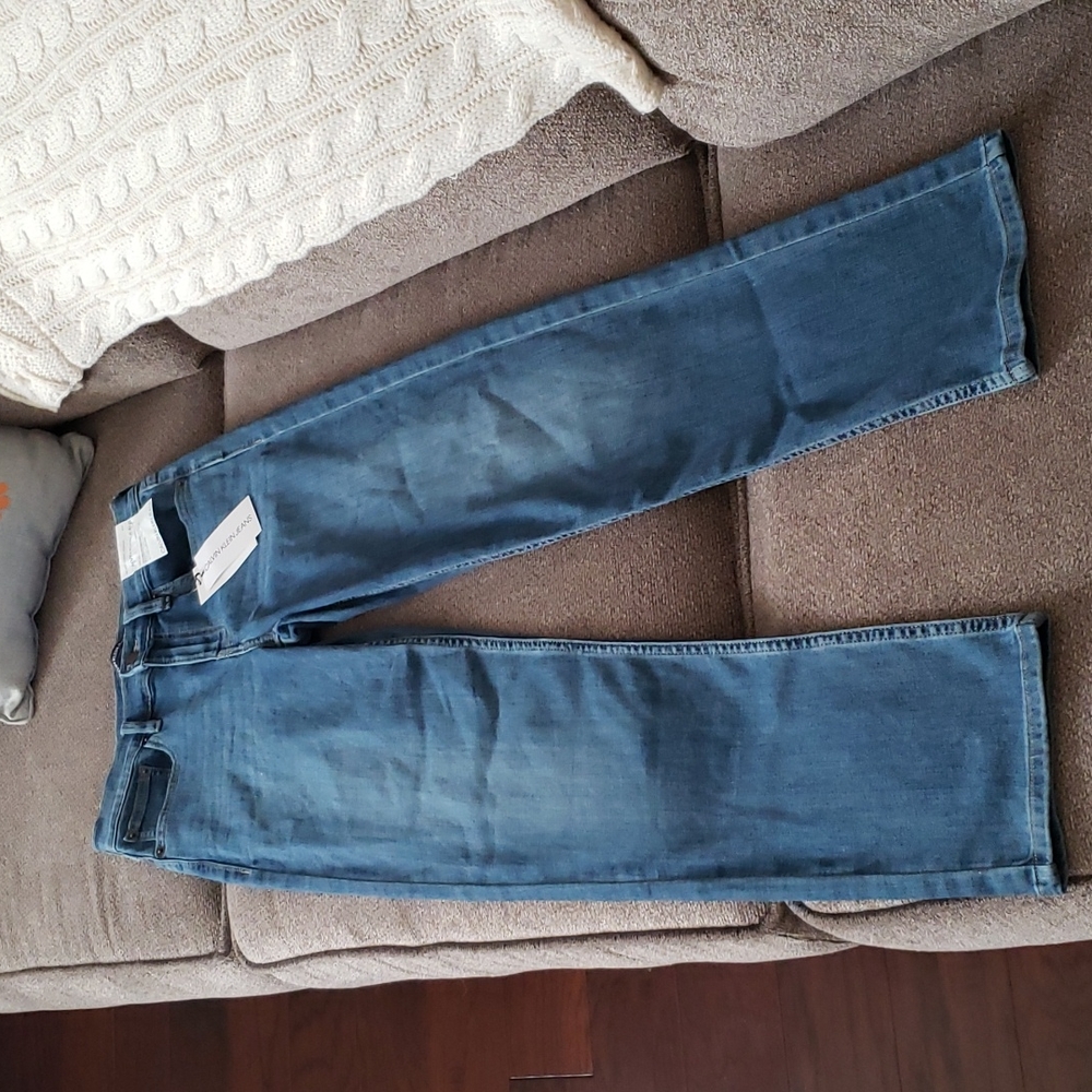 Calvin Klein midrise classic straight blue jeans - Picture 2 of 9